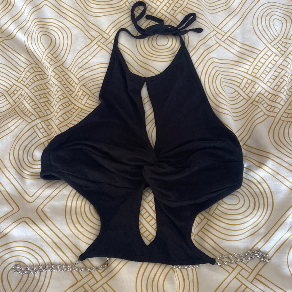 Never worn I AM GIA black cutout top